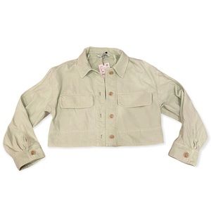 NWT Zara Mint Green Cropped Jacket